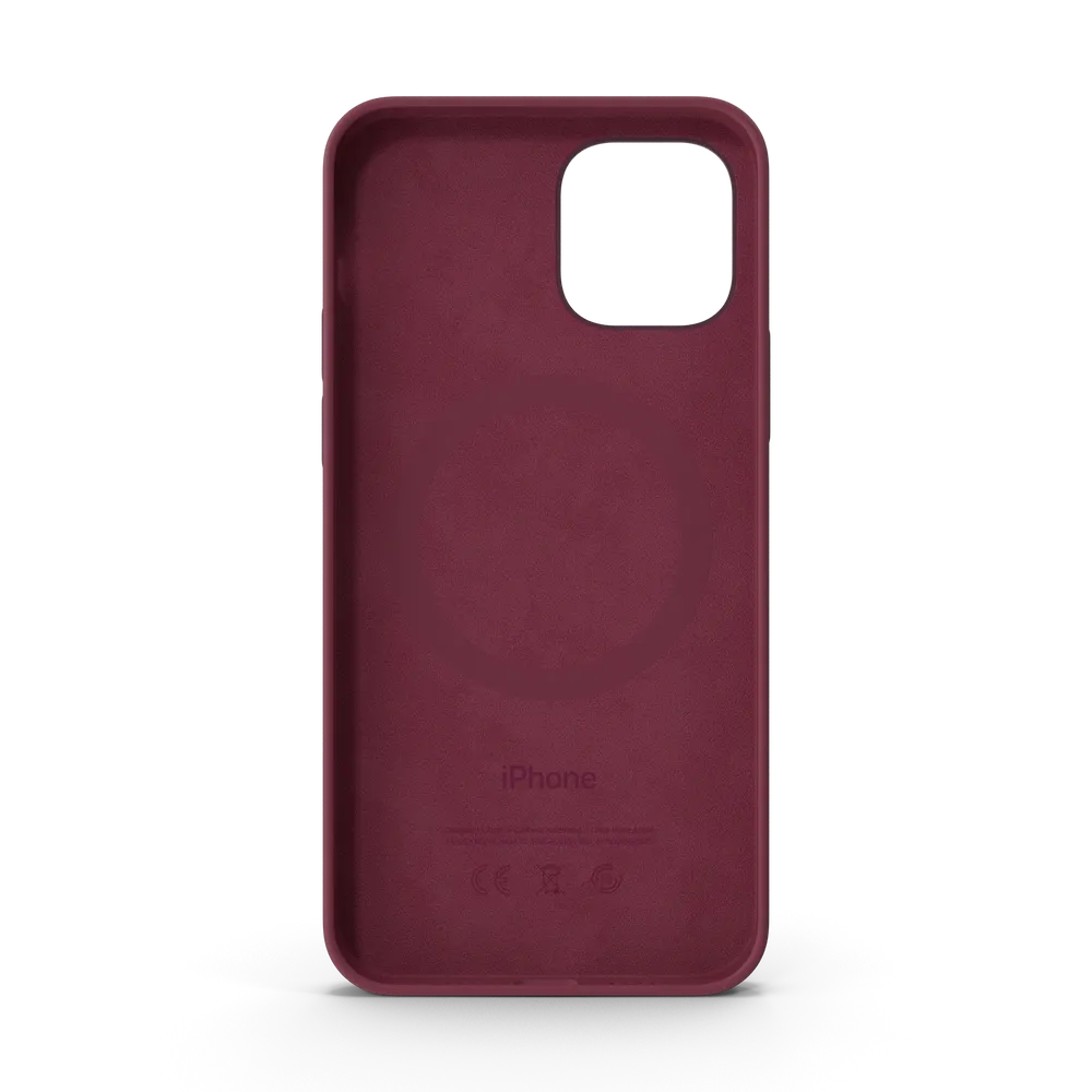 iPhone 12 Silicone Case with MagSafe Plum - Image 3