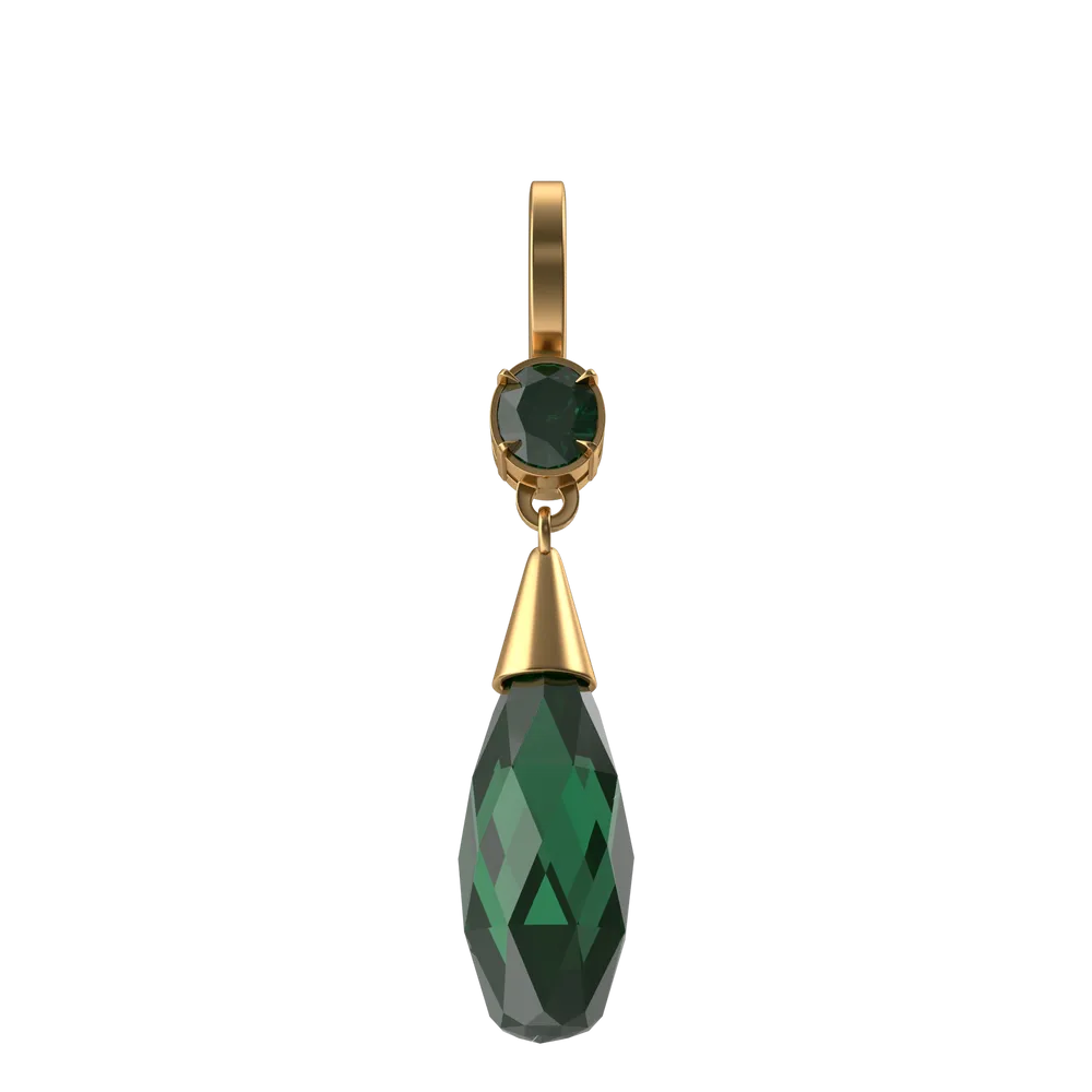Green Crystal Earring