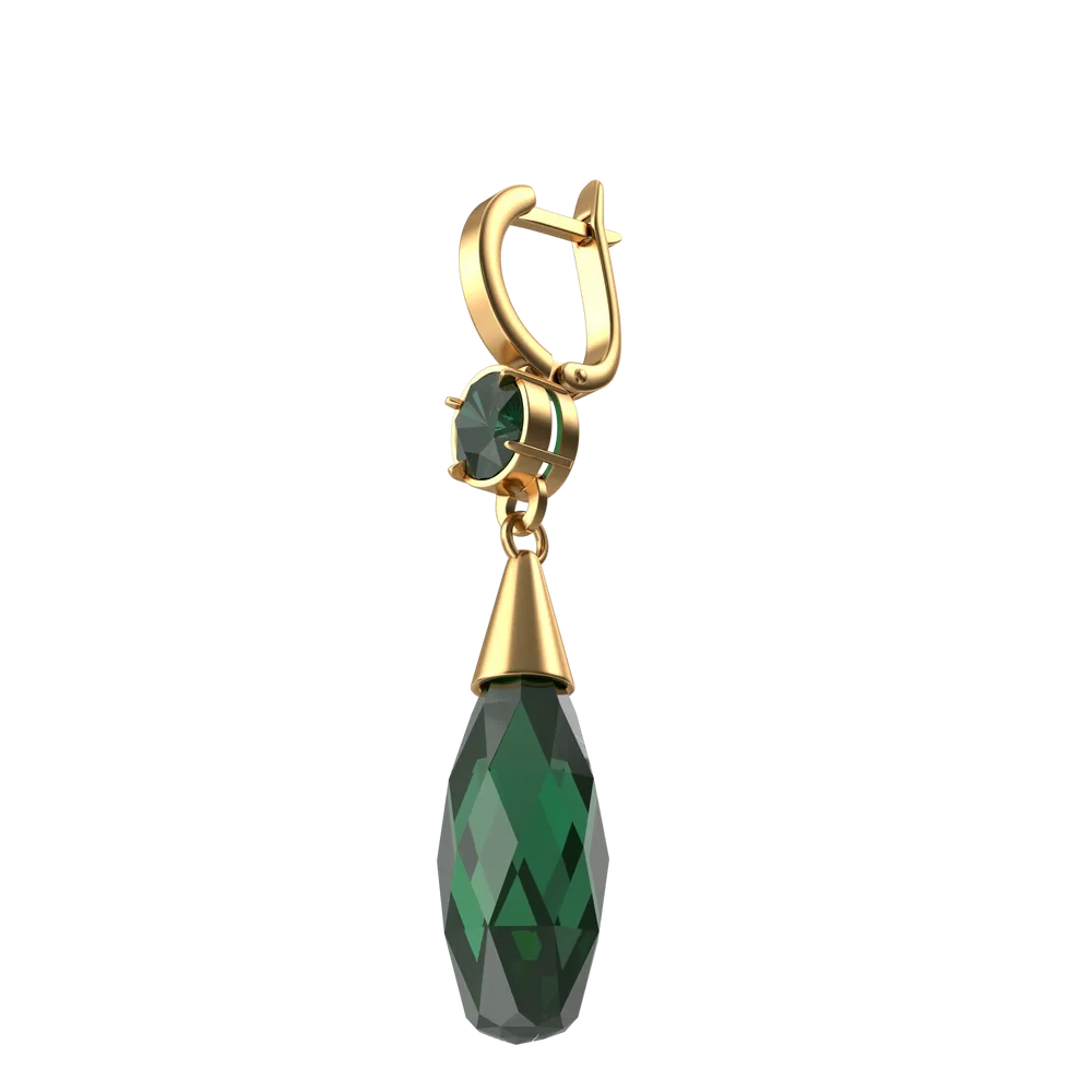 Green Crystal Earring - Image 2