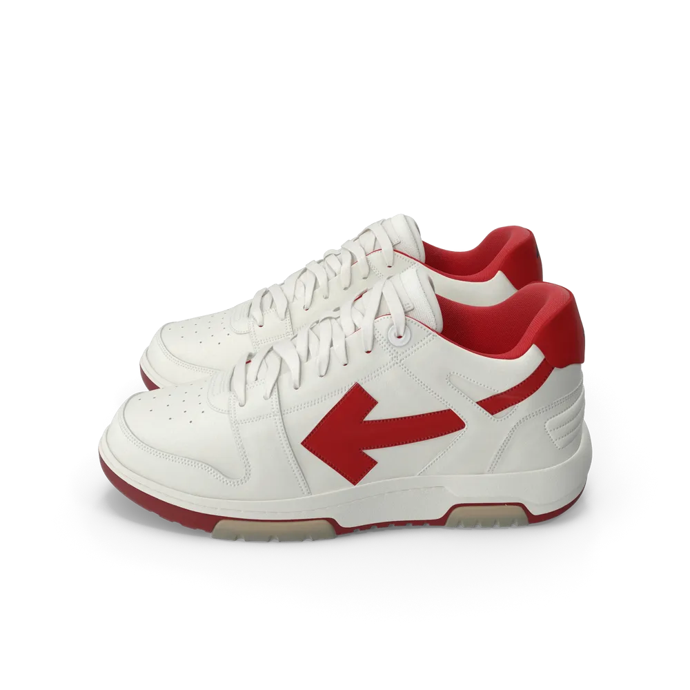 Sports Sneakers Off White Red - Image 2