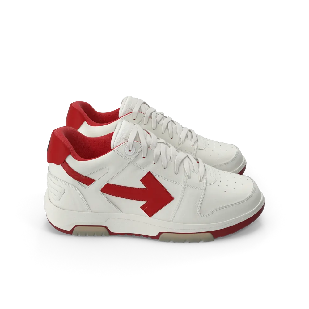 Sports Sneakers Off White Red - Image 4